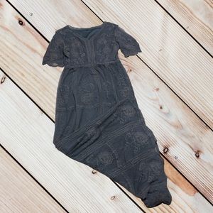 Women’s L shade of grey lace maxi dress